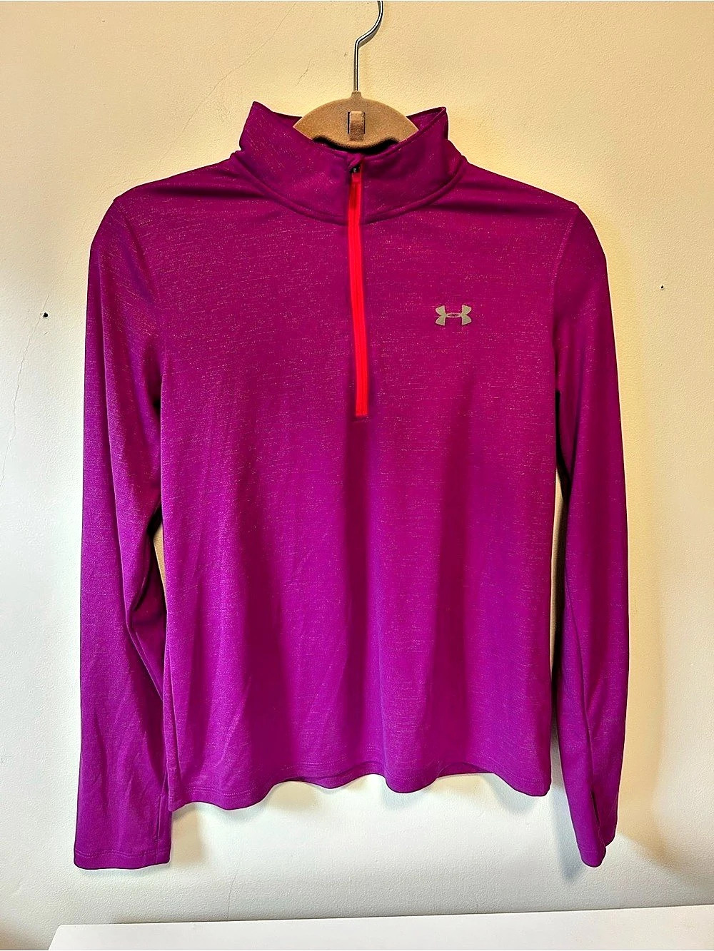 Under Armour HeatGear 1/4 Zip Pullover Purple Youth XL